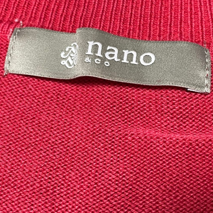 nano&co クルーネックコットンセーター レッド Sサイズ | Vintage.City 빈티지숍, 빈티지 코디 정보