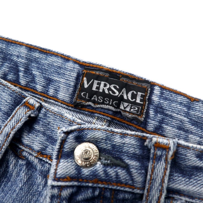 VERSACE CLASSIC V2 デニムパンツ 30 ブルー アイスウォッシュ ボタンフライ | Vintage.City 古着屋、古着コーデ情報を発信