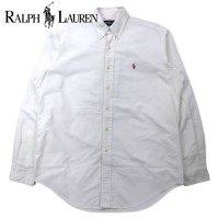 Ralph Lauren オックスフォード ボタンダウンシャツ 15 1/2-35 ホワイト コットン スモールポニー刺繍 YARMOUTH | Vintage.City 古着屋、古着コーデ情報を発信