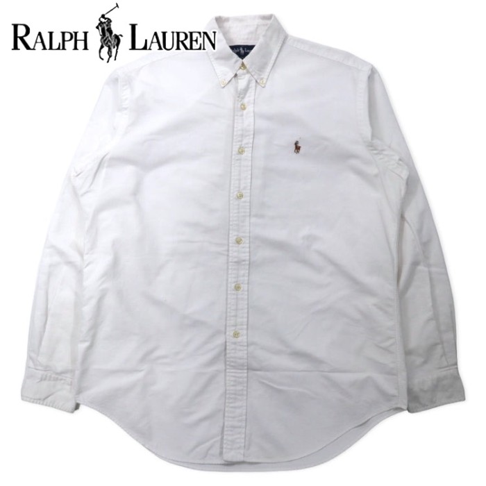 Ralph Lauren オックスフォード ボタンダウンシャツ 15 1/2-35 ホワイト コットン スモールポニー刺繍 YARMOUTH | Vintage.City 古着屋、古着コーデ情報を発信