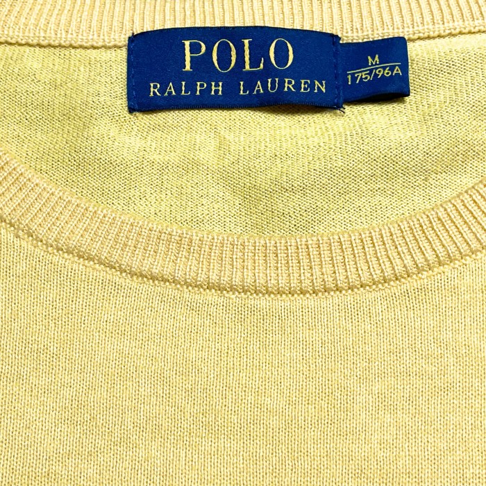 POLO RALPH LAUREN コットンカシミヤセーター イエロー Mサイズ | Vintage.City 古着屋、古着コーデ情報を発信