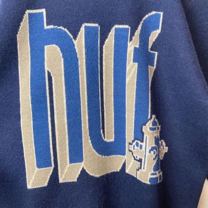 HUF bookend crew sweater size XL 配送B ハフ　ブックエンド　ニット　オーバーサイズ | Vintage.City 빈티지숍, 빈티지 코디 정보