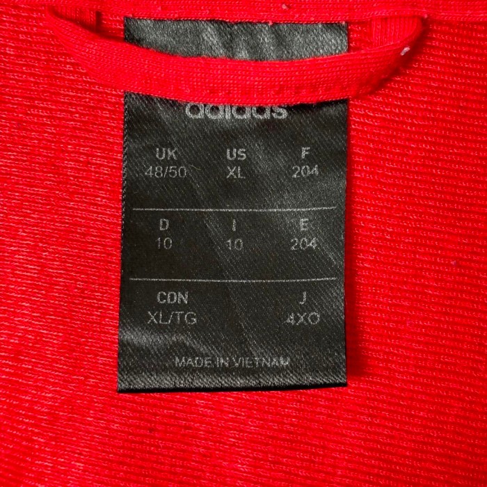 adidas ビッグロゴ バイカラー トラックジャケット ジャージ XL レッド | Vintage.City 古着屋、古着コーデ情報を発信