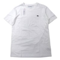 LACOSTE Vネック ボディーサイズ ピグメント Tシャツ S ホワイト コットン TH165EL 日本製 未使用品 | Vintage.City 빈티지숍, 빈티지 코디 정보