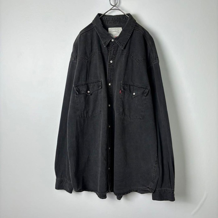 90s リーバイス デニムシャツ ウエスタンシャツ 長袖 ブラック XL | Vintage.City 빈티지숍, 빈티지 코디 정보