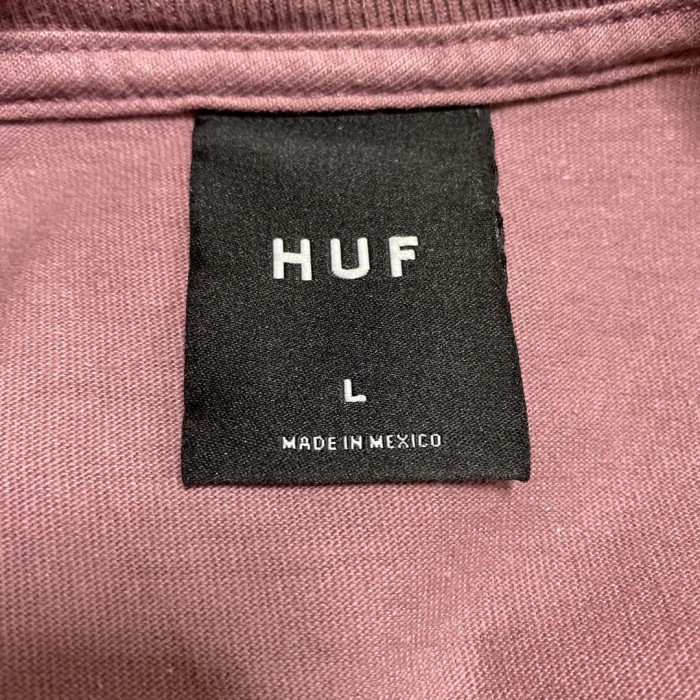 HUF big logo print T-shirt size L 配送A ハフ　ビッグロゴTシャツ　両面プリント | Vintage.City 빈티지숍, 빈티지 코디 정보