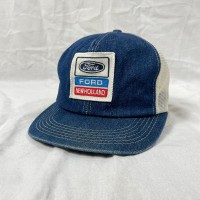 80s USA製 K-Products Ford 企業ロゴ 刺繍ワッペン 6パネル デニム メッシュキャップ | Vintage.City 古着屋、古着コーデ情報を発信