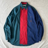 90’s Bugle Boy Company/ビューグルボーイ デザインシャツ ボーダーシャツ ボタンダウンシャツ シャツ 古着 fc-1716 | Vintage.City 古着屋、古着コーデ情報を発信