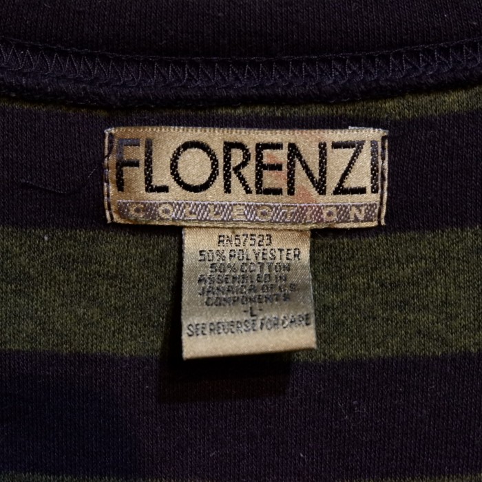 FLORENZI ハイネック ボーダー L/S Tシャツ | Vintage.City 古着屋、古着コーデ情報を発信