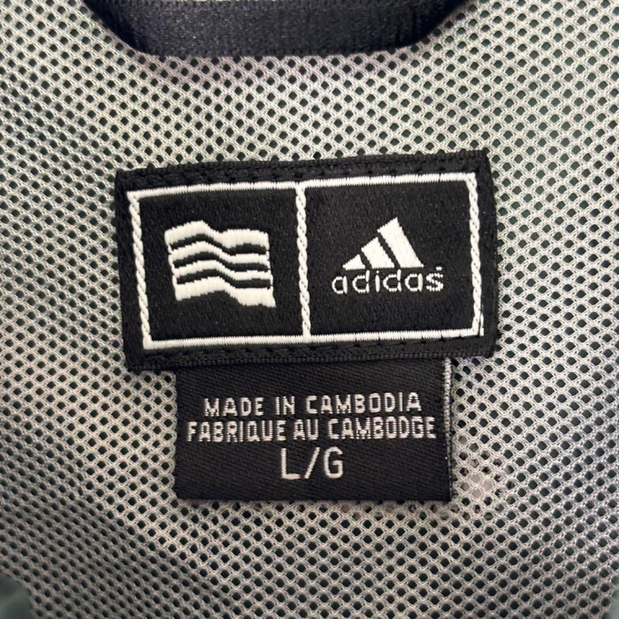 00s adidas スリーライン バックロゴ ナイロンジャケット グリーン L | Vintage.City 古着屋、古着コーデ情報を発信