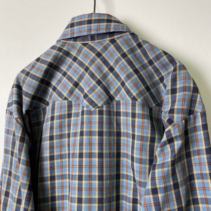 90s GWG チェックシャツ ウエスタンシャツ 薄手 長袖 ブルー M | Vintage.City 古着屋、古着コーデ情報を発信