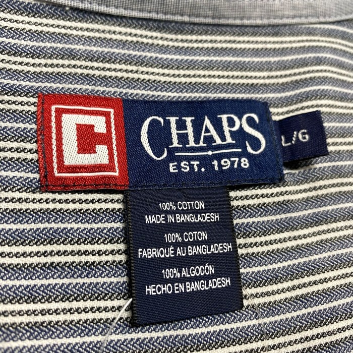 90s CHAPS チャップス 長袖シャツ ストライプシャツ | Vintage.City 빈티지숍, 빈티지 코디 정보