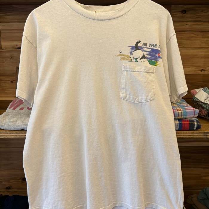 90's IN THE RUFF 胸ポケット　犬　DOG Tシャツ　XL【000057】 | Vintage.City 빈티지숍, 빈티지 코디 정보