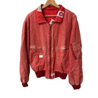 90’s PINK HOUSEデザインフライトジャケット　ブルゾン　赤L | Vintage.City 古着屋、古着コーデ情報を発信