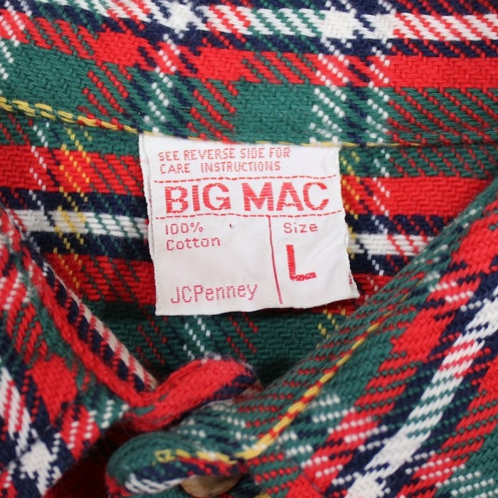 1970's BIGMAC / Plaid Flannel Shirt / 1970年代 ビッグマック ネルシャツ L | Vintage.City 빈티지숍, 빈티지 코디 정보