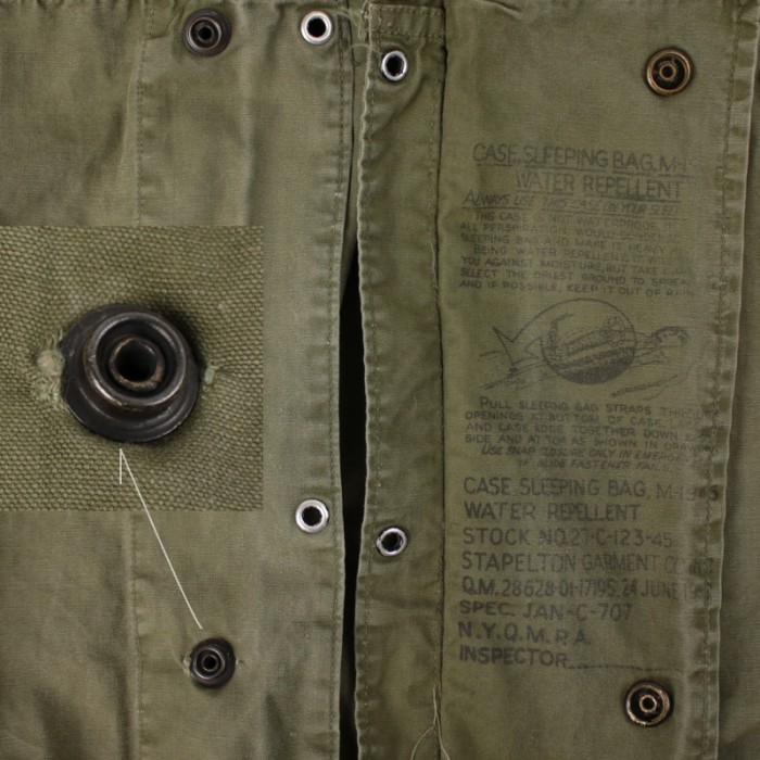 米軍 M-1945 スリーピングバッグ　　ケース　シュラフ カバー #11 リペア [9018911] | Vintage.City 빈티지숍, 빈티지 코디 정보