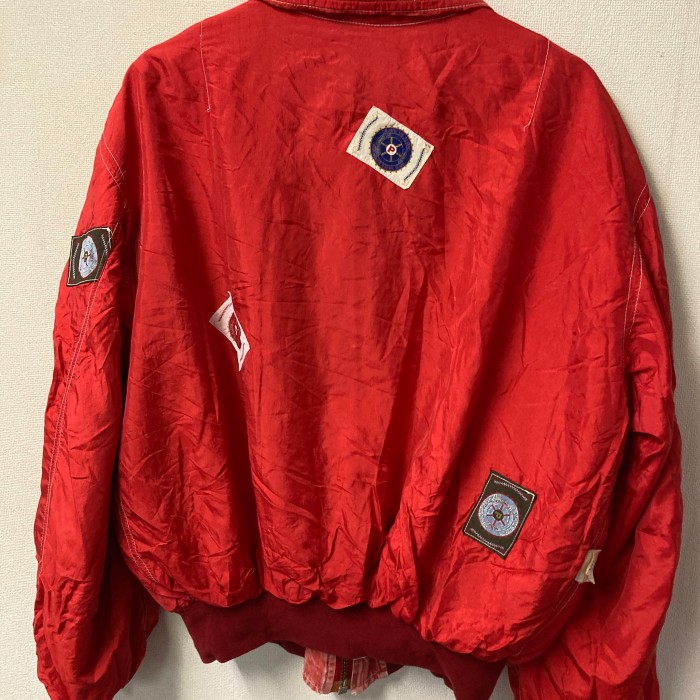 90’s PINK HOUSEデザインフライトジャケット　ブルゾン　赤L | Vintage.City 古着屋、古着コーデ情報を発信