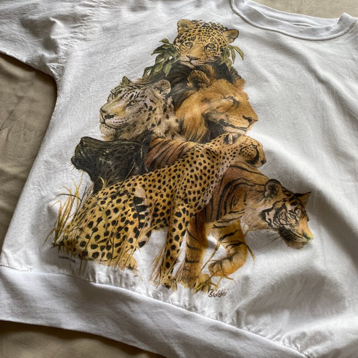 80's USA made / animal print t-shirt アメリカ製 ロンT アニマルプリント 動物柄 | Vintage.City 古着屋、古着コーデ情報を発信