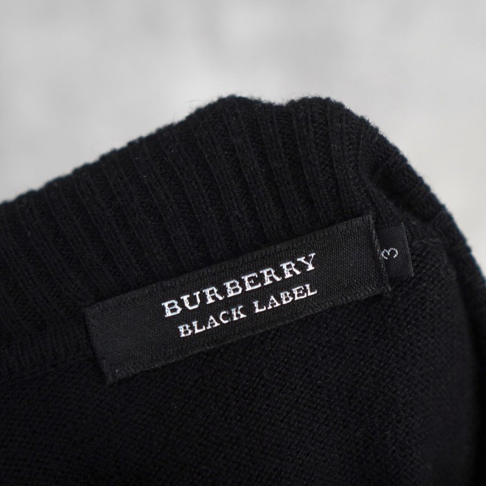 BURBERRY BLACK LABEL / バーバリーブラックレーベル ニット / セーター ロゴ刺繍 / タートルネック Mサイズ相当 | Vintage.City 古着屋、古着コーデ情報を発信