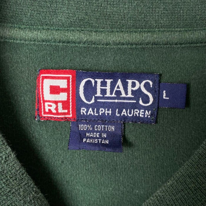 90s CHAPS ラルフローレン モックネック ロンT Tシャツ グリーン L | Vintage.City 古着屋、古着コーデ情報を発信