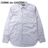 HOMME DEUX COMME des GARCONS ドレスシャツ XXS グレー ストライプ コットン DL-B027 日本製 | Vintage.City 古着屋、古着コーデ情報を発信