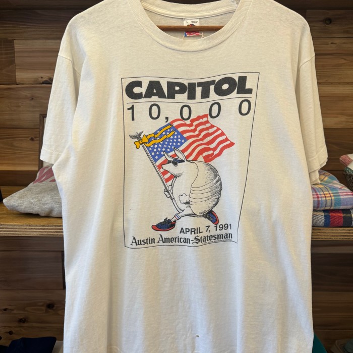 1991s CAPITOL 10,000 Austin American-Statesman Tシャツ USA製 Lサイズ 【000100】 | Vintage.City 古着屋、古着コーデ情報を発信