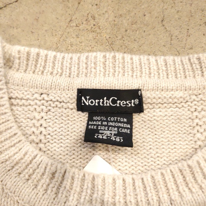 North Crest design cotton knit | Vintage.City 빈티지숍, 빈티지 코디 정보