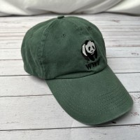 WWF パンダ　コットンキャップ　フリーサイズ　緑　くすみカラー　アニマル　帽子  古着 | Vintage.City 古着屋、古着コーデ情報を発信