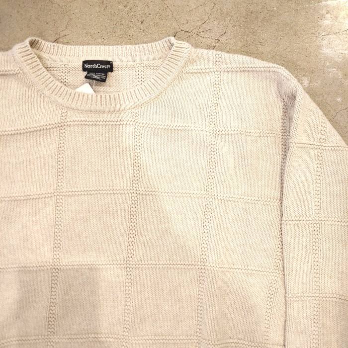 North Crest design cotton knit | Vintage.City 古着屋、古着コーデ情報を発信