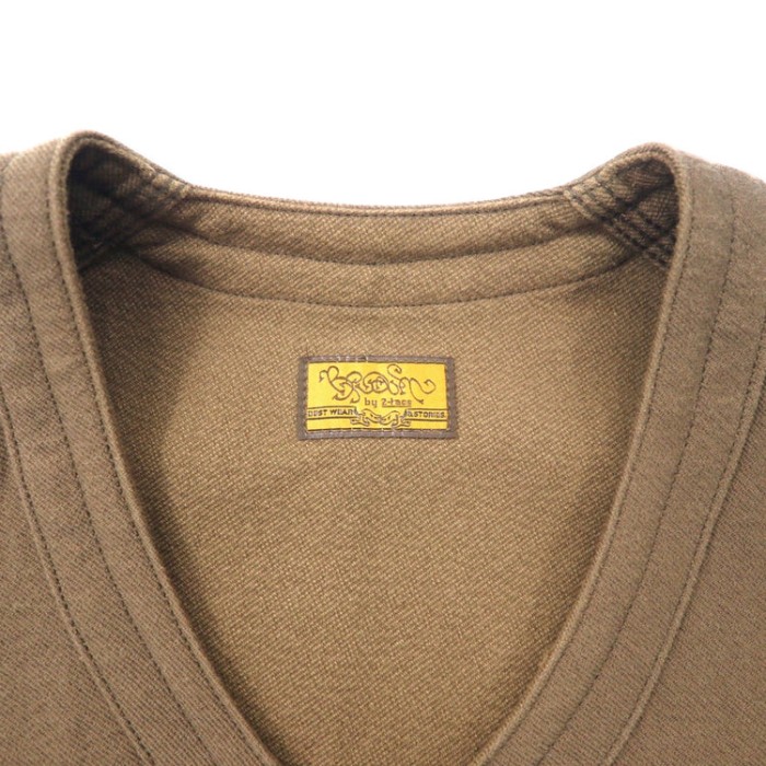 BROWN by 2-tacs プルオーバーベスト M ブラウン コットン Almighty Vest B12-V001 日本製 | Vintage.City 古着屋、古着コーデ情報を発信