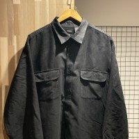 GEORGE フェイクスエードシャツ　C805 フェイクスウェードシャツ　長袖シャツ　ブラック　XLサイズ　ジャージ | Vintage.City 古着屋、古着コーデ情報を発信