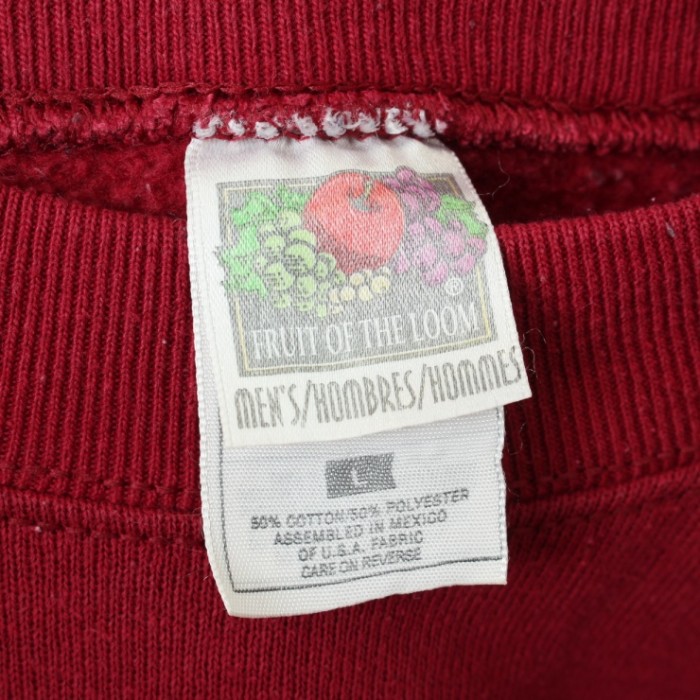 90s 00s USA FRUIT OF THE LOOM 無地 スウェット ボルドー レッド メンズL アメリカ古着 | Vintage.City 古着屋、古着コーデ情報を発信