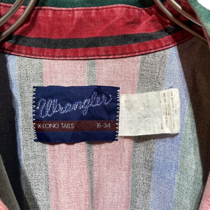 -90’s “Wrangler” L/S Multi Striped Shirt | Vintage.City 빈티지숍, 빈티지 코디 정보
