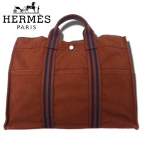 HERMES フランス製 フールトゥ MM キャンバス トートバッグ ブラウン | Vintage.City 古着屋、古着コーデ情報を発信