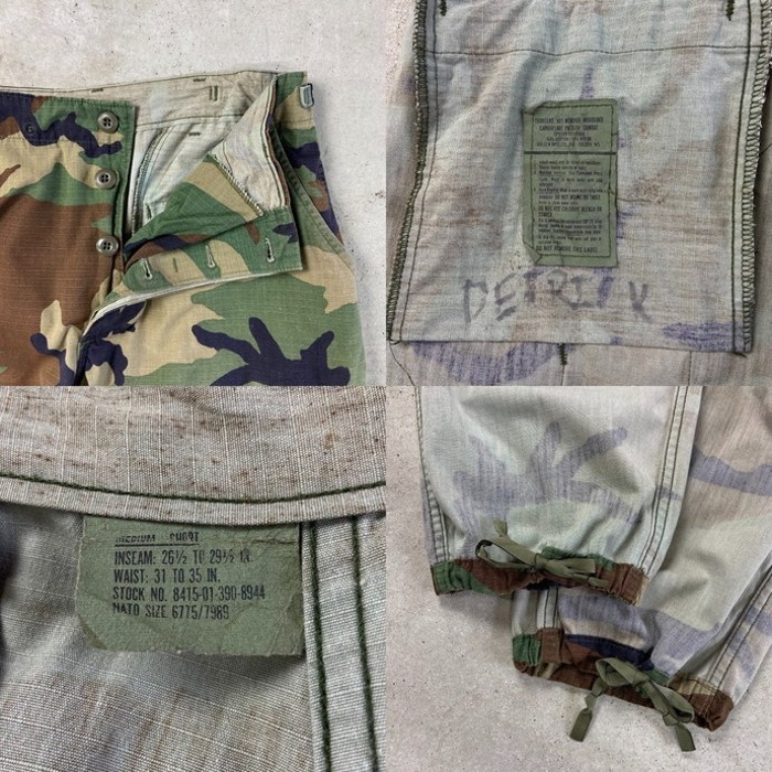 90年代 U.S.ARMY 米軍実品 ウッドランドカモ BDU 6ポケット カーゴパンツ MEDIUM SHORT メンズW33相当 | Vintage.City 빈티지숍, 빈티지 코디 정보