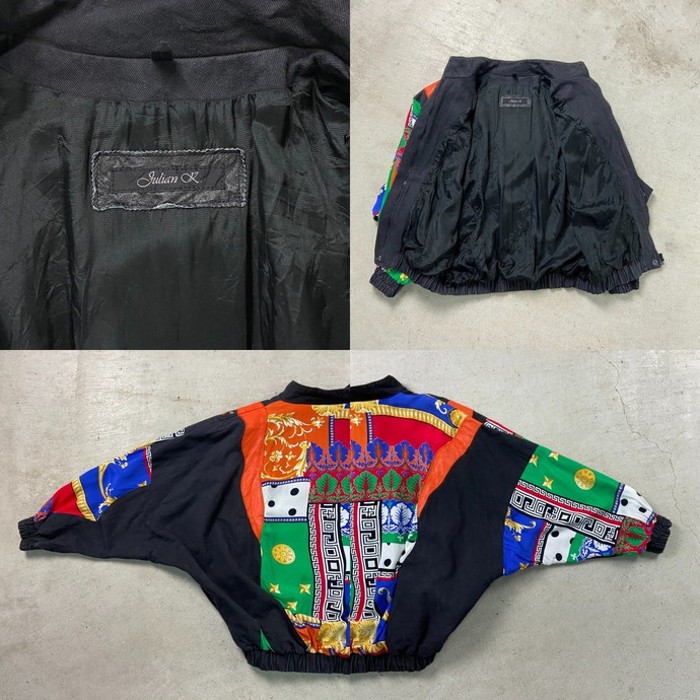 80年代～90年代 Julian K クレイジーパターンブルゾン レザー切り替え パッチワーク コンチョ デザインジャケット レディースL相当 メンズ | Vintage.City 古着屋、古着コーデ情報を発信