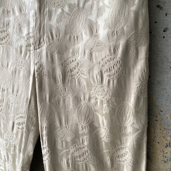 plant woven pattern pants | Vintage.City Vintage Shops, Vintage Fashion Trends