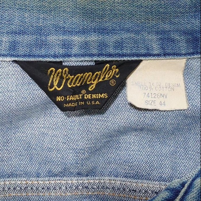 Wrangler 80s 74126NV ブロークンツイル デニムジャケット MADE IN USA | Vintage.City 古着屋、古着コーデ情報を発信