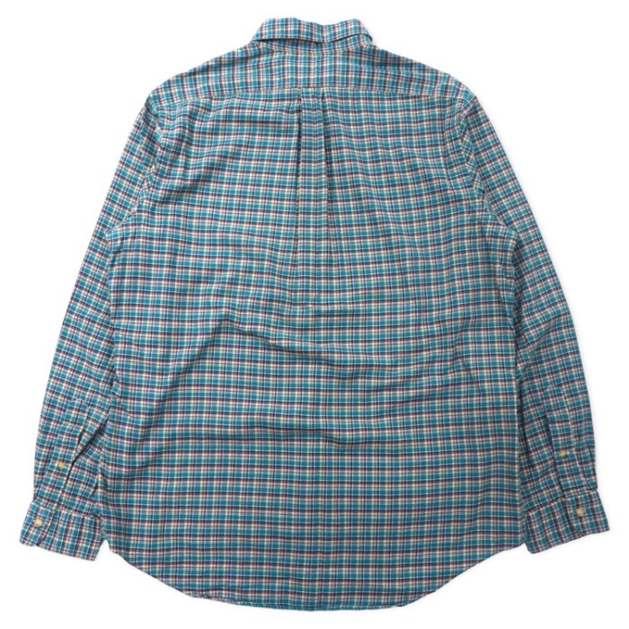 RALPH LAUREN ボタンダウンシャツ L グリーン チェック コットン スモールポニー刺繍 ビッグサイズ | Vintage.City 古着屋、古着コーデ情報を発信