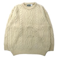 ARANCRAFTS アイルランド製 フィッシャーマン アランニット セーター XL ホワイト ウール | Vintage.City 빈티지숍, 빈티지 코디 정보