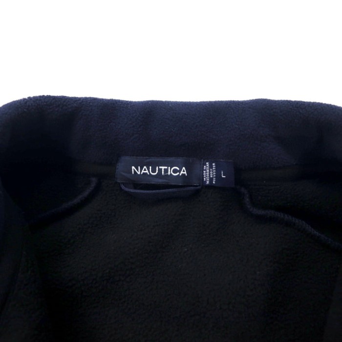NAUTICA フルジップ フリースジャケット L ネイビー ポリエステル ワンポイントロゴ刺繍 | Vintage.City 古着屋、古着コーデ情報を発信