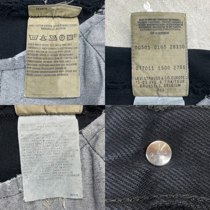 00年代 Levi's ユーロリーバイス 501 ブラック デニムパンツ メンズW28 | Vintage.City 古着屋、古着コーデ情報を発信