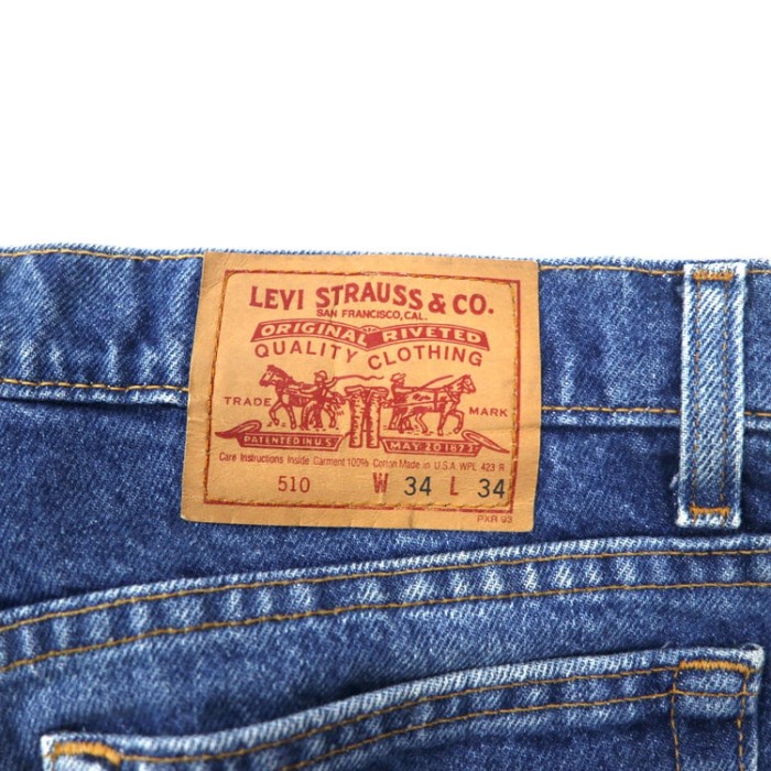 Levi's USA製 90年代 デニムパンツ 34 ブルー コットン ジッパーフライ 510-0217 | Vintage.City 古着屋、古着コーデ情報を発信