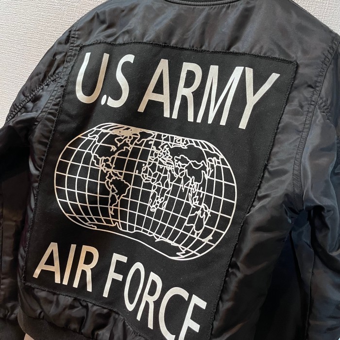 SHINE/U.S ARMY/フライトジャケット/MA-1/AIR FORCE/シャイン/ブラック/KOREA/韓国/ハイストリート/ブルゾン | Vintage.City 古着屋、古着コーデ情報を発信