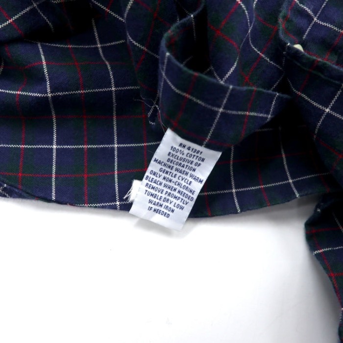 RALPH LAUREN ボタンダウンシャツ XL ネイビー チェック コットン スモールポニー刺繍 | Vintage.City 古着屋、古着コーデ情報を発信