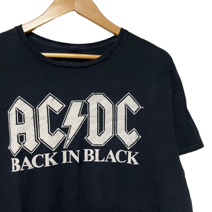 AC/DC バンドTシャツ/ブラック/コットン/BACK IN BLACK | Vintage.City