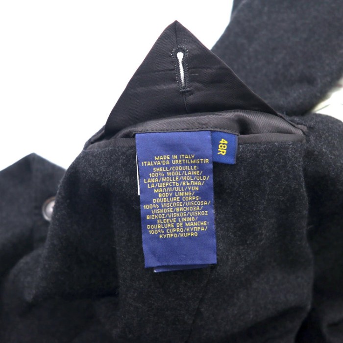POLO RALPH LAUREN イタリア製 2B テーラードジャケット 48R グレー ウール スエードレザー エルボーパッチ MRGN 2B NT SUEDE EP | Vintage.City 古着屋、古着コーデ情報を発信