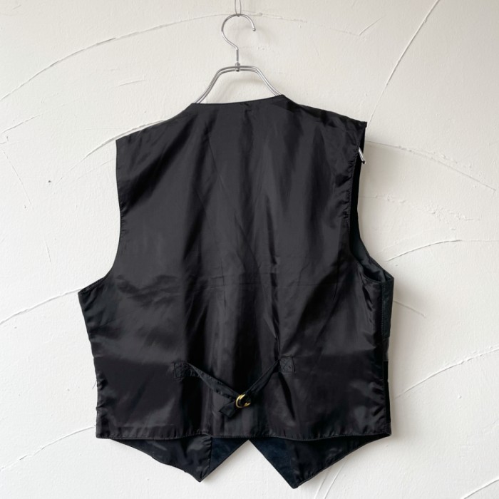 Leather switching vest レザー ベスト | Vintage.City 古着屋、古着コーデ情報を発信