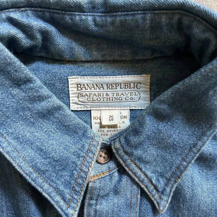 90s バナナリパブリック デニムシャツ USA製 XS | Vintage.City 古着屋、古着コーデ情報を発信