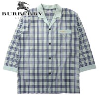 Burberrys オールド ノバチェック オープンカラー パジャマシャツ L グリーン コットン ワンポイントロゴ刺繍 日本製 | Vintage.City 古着屋、古着コーデ情報を発信